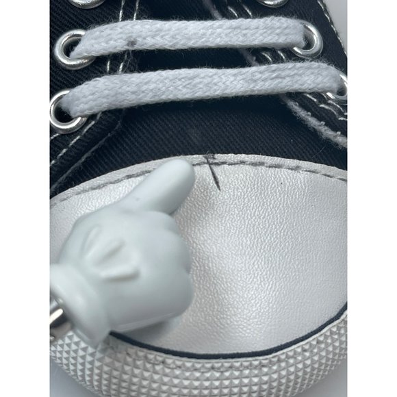 New Baby Canvas Star Black Soft Sole Sneakers Sz 3 - Picture 5 of 5